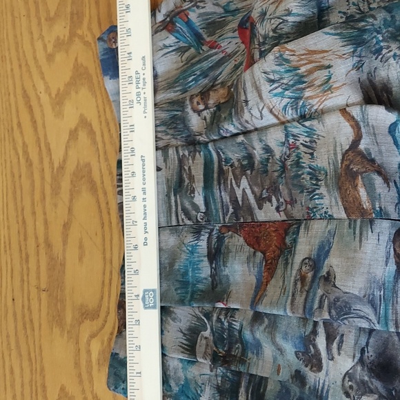 Vintage Geiger Wool Pleated Midi Skirt Nature  Animal Print Austria 42 Sz 10-12 - Picture 15 of 17